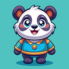 cute panda in various costumes