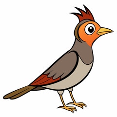 lark isolated on white background, lark vector illustration, bird on a branch vector art, lark silhouette, bird vector icon, Ducks on a branch line art, eps
