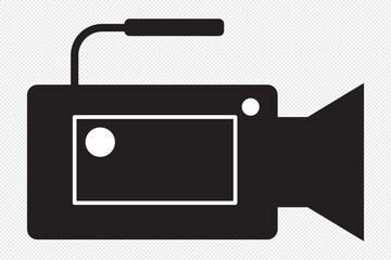 video camera icon. Professional video camera icon. Eps 10.