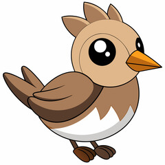 lark isolated on white background, lark vector illustration, bird on a branch vector art, lark silhouette, bird vector icon, Ducks on a branch line art, eps
