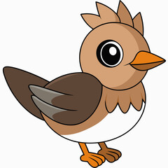 lark isolated on white background, lark vector illustration, bird on a branch vector art, lark silhouette, bird vector icon, Ducks on a branch line art, eps
