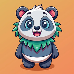 cute panda in various costumes