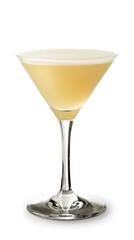  A glass of pear juice with a light, translucent color 