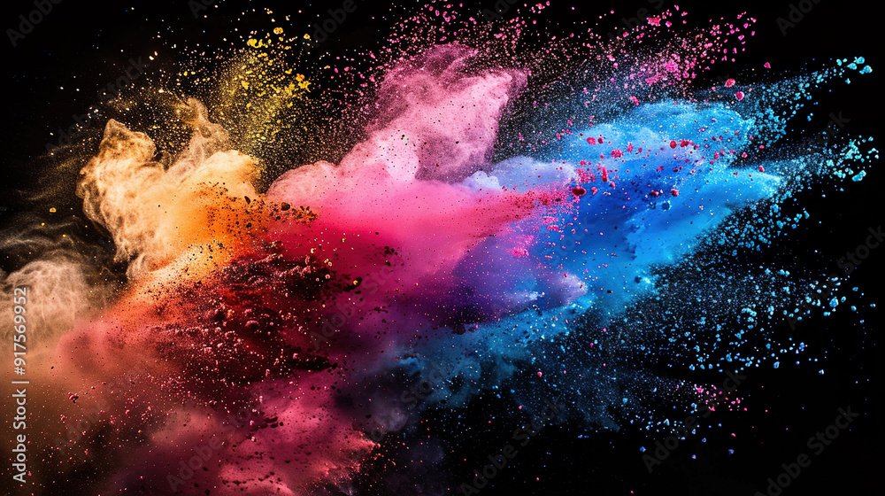 Poster Colorful Powder Explosion