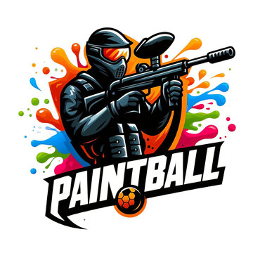 logo paintball, sport, vector, editing