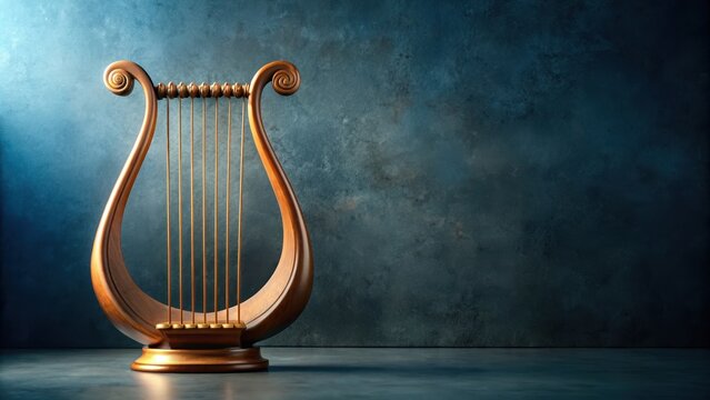 Greek lyre on background, Greek, lyre, instrument, music, ancient, Greece, classical, strings, play, historic, mythology