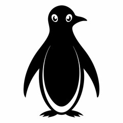 penguin cartoon isolated on white, penguin vector illustration, bird on a branch vector art, penguin silhouette, bird vector icon, penguins on a branch line art, eps