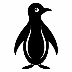 penguin cartoon isolated on white, penguin vector illustration, bird on a branch vector art, penguin silhouette, bird vector icon, penguins on a branch line art, eps