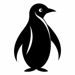 penguin cartoon isolated on white, penguin vector illustration, bird on a branch vector art, penguin silhouette, bird vector icon, penguins on a branch line art, eps
