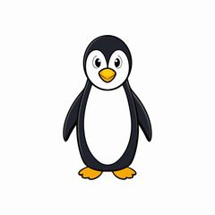 penguin cartoon isolated on white, penguin vector illustration, bird on a branch vector art, penguin silhouette, bird vector icon, penguins on a branch line art, eps