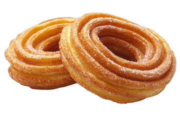 Fototapeta premium Delicious golden brown churros sprinkled with sugar, perfect for dessert or a sweet snack.