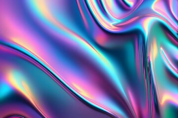 Fototapeta premium Abstract iridescent background with colorful gradients and smooth, flowing curves.