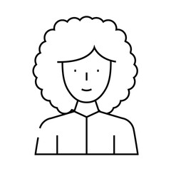 african american woman line icon vector. african american woman sign. isolated contour symbol black illustration
