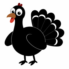 thanksgiving turkey cartoon isolated on white, turkey vector illustration, bird on a branch vector art, turkey silhouette, bird vector icon, turkeys on a branch line art, eps