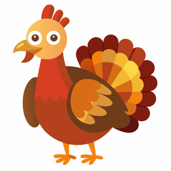 thanksgiving turkey cartoon isolated on white, turkey vector illustration, bird on a branch vector art, turkey silhouette, bird vector icon, turkeys on a branch line art, eps