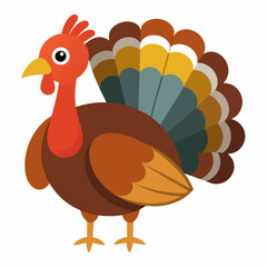 thanksgiving turkey cartoon isolated on white, turkey vector illustration, bird on a branch vector art, turkey silhouette, bird vector icon, turkeys on a branch line art, eps