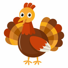 thanksgiving turkey cartoon isolated on white, turkey vector illustration, bird on a branch vector art, turkey silhouette, bird vector icon, turkeys on a branch line art, eps