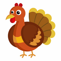 thanksgiving turkey cartoon isolated on white, turkey vector illustration, bird on a branch vector art, turkey silhouette, bird vector icon, turkeys on a branch line art, eps