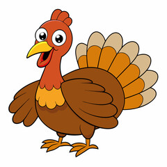 thanksgiving turkey cartoon isolated on white, turkey vector illustration, bird on a branch vector art, turkey silhouette, bird vector icon, turkeys on a branch line art, eps