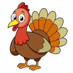 thanksgiving turkey cartoon isolated on white, turkey vector illustration, bird on a branch vector art, turkey silhouette, bird vector icon, turkeys on a branch line art, eps