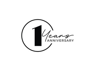 1st anniversary vector for celebration moment isolated on transparent background
