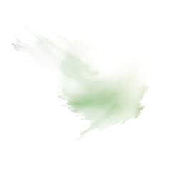 Moss color ink splash on transparent background