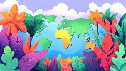 Discover a vibrant map showcasing lush rainforests, highlighting the critical importance of preserving our natural habitats.