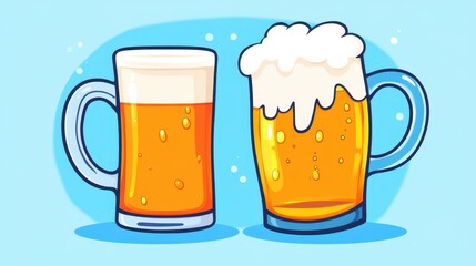 Crisp line art of a beer mug, showcasing a fun, modern design with playful textures. Perfect for craft beer lovers