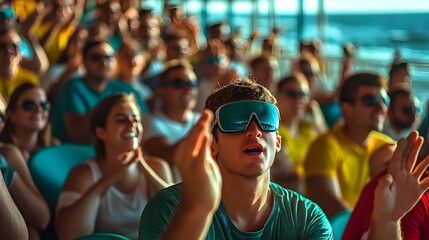 Energetic Crowd at a Vibrant Music Festival or Concert Event