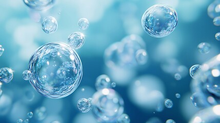 A Beautiful Display of Bubbles in Crystal Clear Water