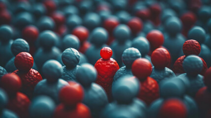 Fototapeta premium create an image that represents this title: Rise Above the Crowd: The Key to Standing Out in a Competitive Market.generative ai