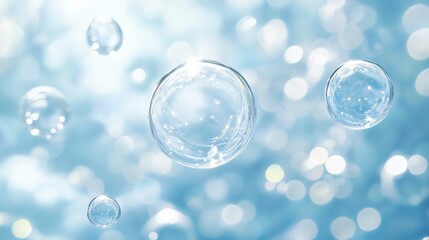 Captivating Bubbles: A Beautiful Blue Serenity