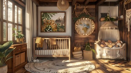 interior of a baby room
