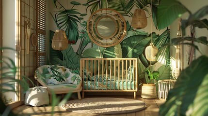 interior of a baby room

