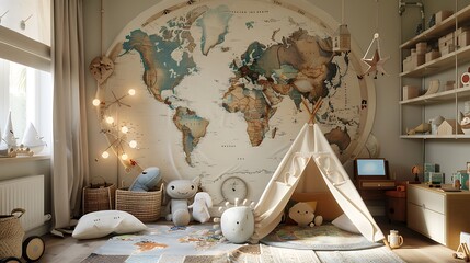 interior of a baby room
