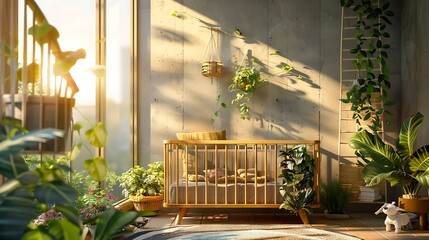 interior of a baby room
