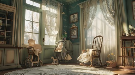 interior of a baby room
