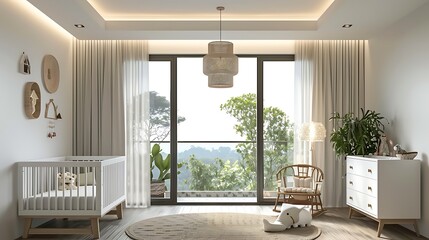interior of a baby room
