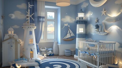 interior of a baby room
