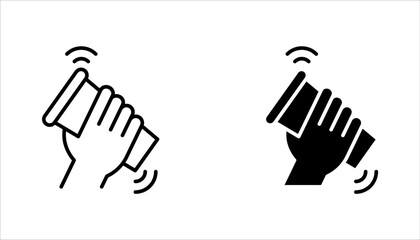 shake the bottle well, shaker icon set, hand holding drink, vector illustration on white background