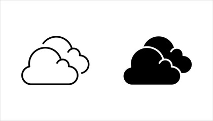 Cloud icon set. Cloudy sign. vector illustration on white background