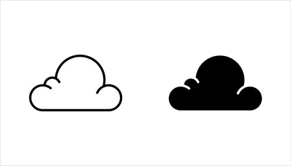 Cloud icon set. Cloudy sign. vector illustration on white background