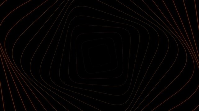 gold orange cube square line abstract on black , animated energy background wave overlay effect seamless loop motion animation