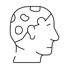 alopecia areata line icon vector. alopecia areata sign. isolated contour symbol black illustration