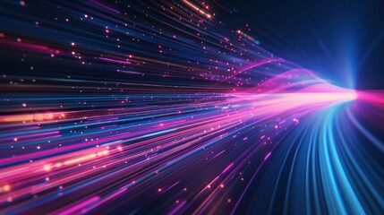 Abstract Light Trails, Speed and Movement