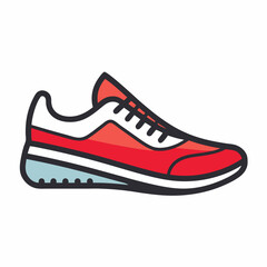 Running Shoe Icon Line Style on a white background.