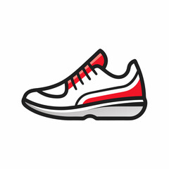 Running Shoe Icon Line Style on a white background.