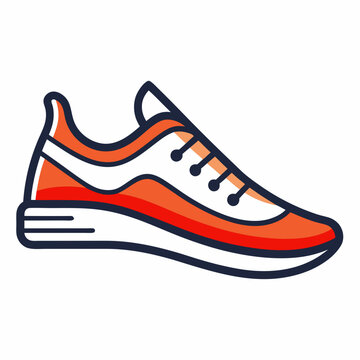 recommend clip art: Running Shoe Icon Line Style on a white background.