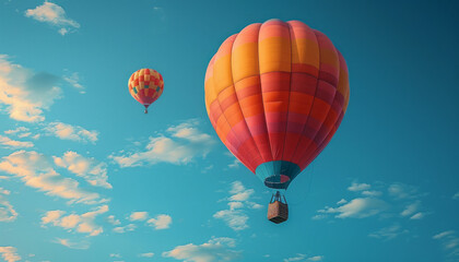 Naklejka premium an air balloon in the sky.generative ai