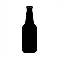 Bottle silhouette vector illustration on white background